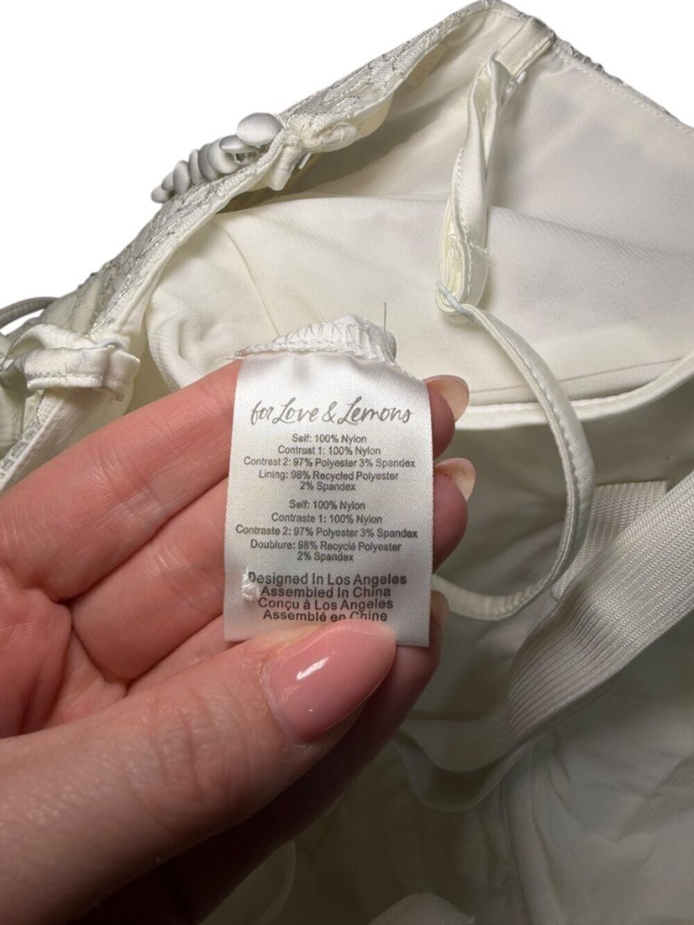 For Love & Lemons Lily Corset Tulle Bridal Dress White S NWT - Picture 11 of 11